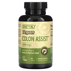 Deva Vegan Colon Assist, 600 мг, 90 таблеток