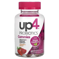 UP4 Жевательные конфеты с пробиотиками, ягодная смесь, 60 жевательных конфет