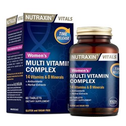 Витамины для женщин Nutraxin Vitals womens multivitamin complex 60 таб