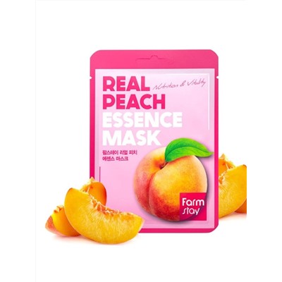 Farm Stay /Тканевая маска для лица с экстрактом персика. Real Peach Essence Mask. 10 шт.