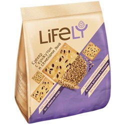 «LifeLY», крекер с кунжутом и семенами льна, 180 г
