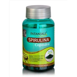 Натуральная Спирулина, 60 кап, производитель Патанджали; Natural Spirulina, 60 caps, Patanjali