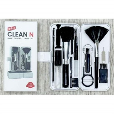 Набор инструментов 18 в 1 CLEAN N для чистки ноутбука, гарнитуры, наушников