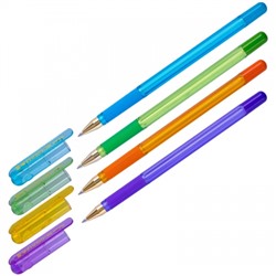 Ручка шариковая MunHwa /MC Gold LE/ синяя, 0,5мм, грип, штрих-код, корпус ассорти MCL-02 (10116070/230719/0029784/2, Республика Корея)