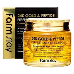 Ампульный крем с пептидами Farmstay 24K Gold & Peptide Ampoule Cream 80ml (51)