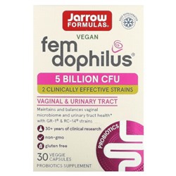 Jarrow Formulas Vegan Fem Dophilus, 5 миллиардов КОЕ, 30 растительных капсул - Jarrow Formulas