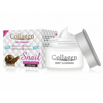 Коллагеновый крем для лица Collagen Deep Cleansing Snail Whitening с экстрактом улитки (80г)