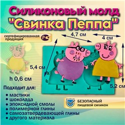 Силиконовый молд Свинка Пеппа