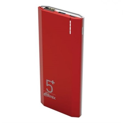 Зарядное устройство RITMIX RPB-5002 Red, 5000 мА/ч Li-pol, 2.1A USB