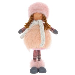 Мягкая игрушка "Девочка в розовой шапке" 40 см