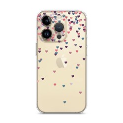 Силиконовый чехол Посыпка сердечки на iPhone 14 Pro