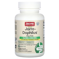 Jarrow Formulas Веганский Jarro-Dophilus Plus FOS, 100 растительных капсул