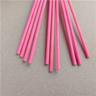 Палочки для кейк-попсов бумажные розовые 10 шт