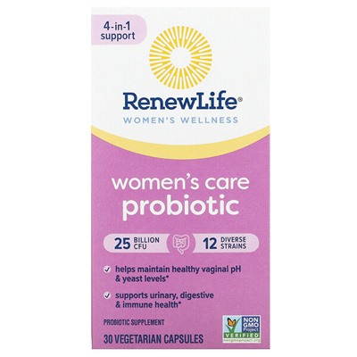 Renew Life Пробиотики для женщин - 25 миллиардов КОЕ - 30 вегетарианских капсул - Renew Life