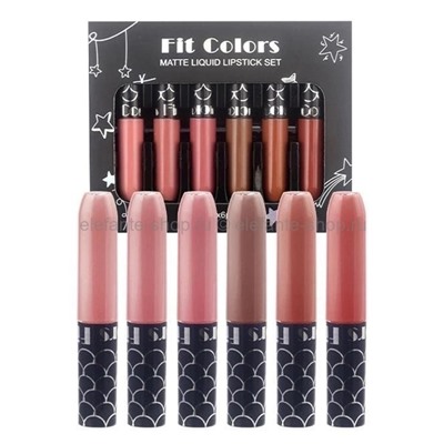 Набор матовых блесков для губ Fit Colors Matte Liquid Lipstick Set #A 6 шт (106)