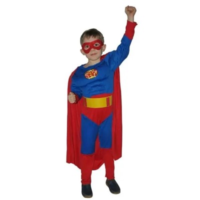 костюм супермена с мускулатурой 7-10