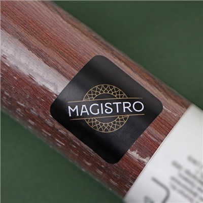 Скалка вращающаяся Magistro, дерево, 43×4 см, рабочая часть 23 см, с фигурными ручками