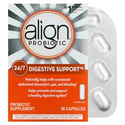 Align 24/7 Digestive Support, пробиотическая добавка, 56 капсул