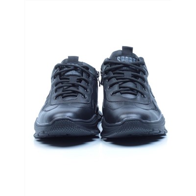 M970-2 BLACK Ботинки зимние мужские (искусственная кожа, искусственный мех)