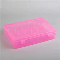 Органайзер для хранения ниток, 24 ячейки, 28×19,5×6 см, цвет МИКС