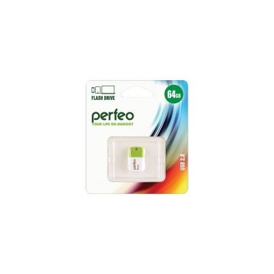 64Gb Perfeo M04 Green USB 2.0 (PF-M04G064)