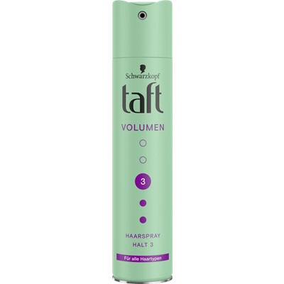 Schwarzkopf Taft Haarspray Volumen Haltegrad 3 mittlerer Halt, Тафт Лак для волос для объема без утяжеления средней фиксации 3, 250 мл