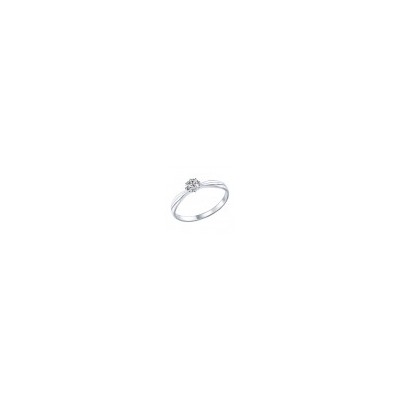 Помолвочное кольцо из серебра с фианитом, 89010009