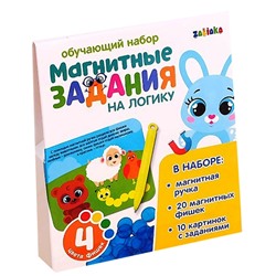 Zabiaka. Обучающая игра с магнитной ручкой "Магнитные задания на логику"  арт.4225050