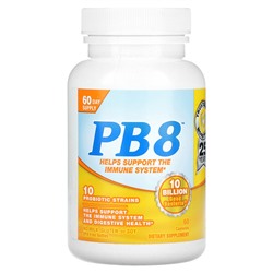 Nutrition Now Пробиотик PB 8, 10 миллиардов, 60 капсул
