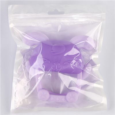 Прорезыватель силиконовый для зубов «Зайка», цвет фиолетовый