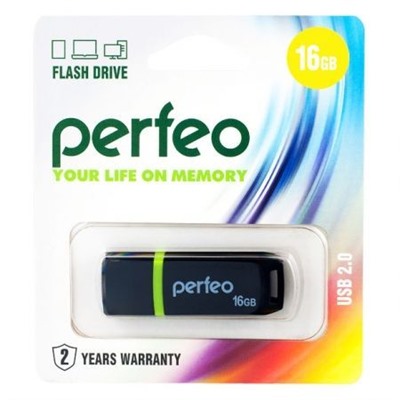 16Gb Perfeo C11 Black USB 2.0 (PF-C11B016)