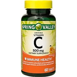 Spring Valley Chewable Vitamin C 500mg Orange Flavor 60 Tablets