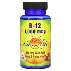Nature's Life B-12, 1000 мкг, 100 таблеток