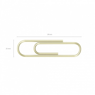 Скрепки канцелярские 28мм, 200шт, омедненные, ErichKrause, пластиковая коробка
