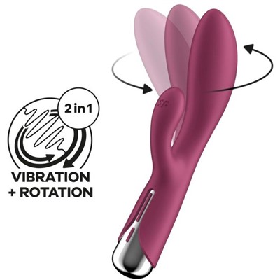 Satisfyer Вибромассажер Spinning Rabbit 1 (red)