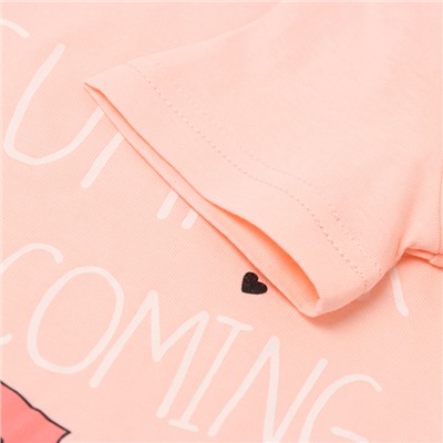Комплект для девочки (футболка/шорты) "Арбуз", цвет цвет св.розовый/зеленый, рост 98-104