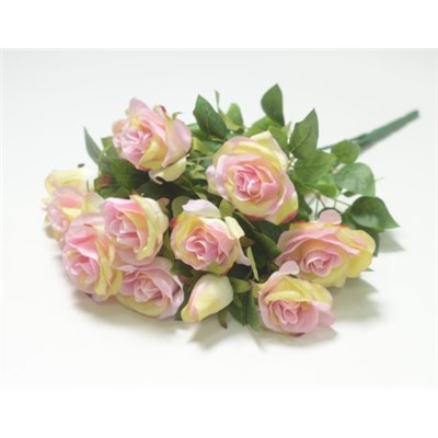 Искусственные цветы, Ветка в букете роза 15 веток (1010237)