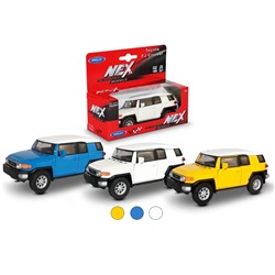 Welly. Машинка 1:38 "Toyota FJ Cruiser" пруж. мех., цвет в ассорт. арт.43639LW