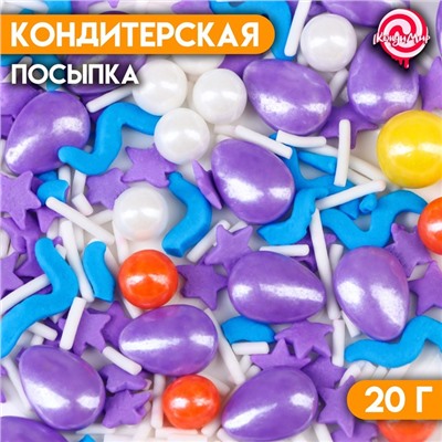 Кондитерская посыпка, "Фиолетовый бум", 20 г