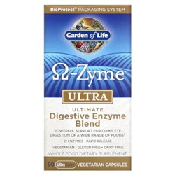 Garden of Life O-Zyme Ultra, Лучшая смесь пищеварительных ферментов, 90 вегетарианских капсул UltraZorbe