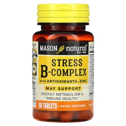 Mason Natural Комплекс Витаминов В с Антиоксидантами и Цинком - 60 таблеток - Mason Natural