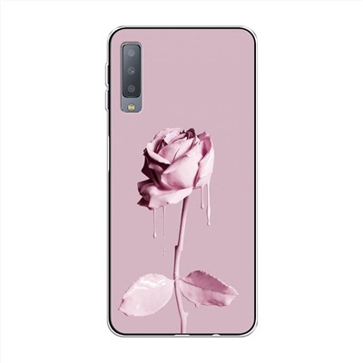 Силиконовый чехол Роза в краске на Samsung Galaxy A7 2018