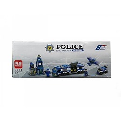 Конструктор Police 90-100 деталей в ассортименте (упаковка 8шт)