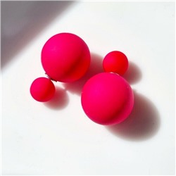Серьги шарики в стиле диор, цвет : ярко-розовый, арт. 018.557