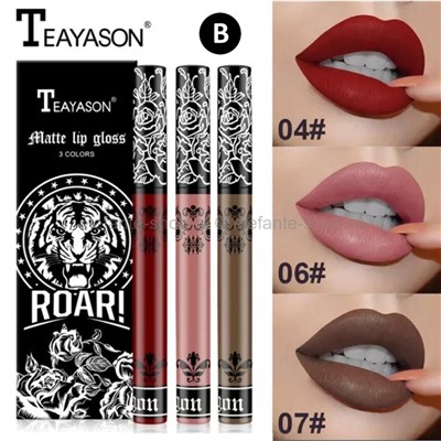 Набор из трех матовых помад для губ Teayason Matte Lip Gloss 3 Colors (106)