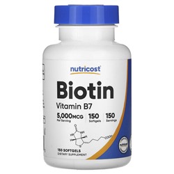 Nutricost Биотин - 5000 мкг - 150 капсул - Nutricost
