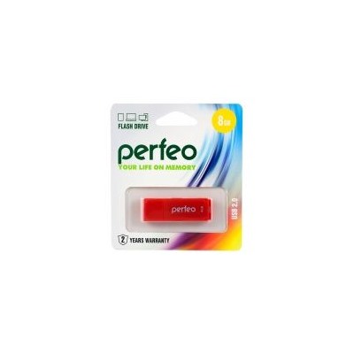 8Gb Perfeo C04 Red USB 2.0 (PF-C04R008)