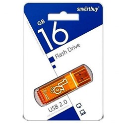 Флеш-диск 16GB Smart Buy  Glossy оранжевый