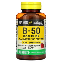 Mason Natural B-50 Kомплекс - 100 таблеток - Mason Natural