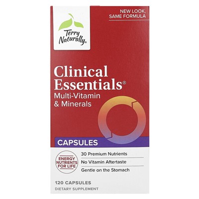 Terry Naturally Clinical Essentials, мультивитамины и минералы, 120 капсул